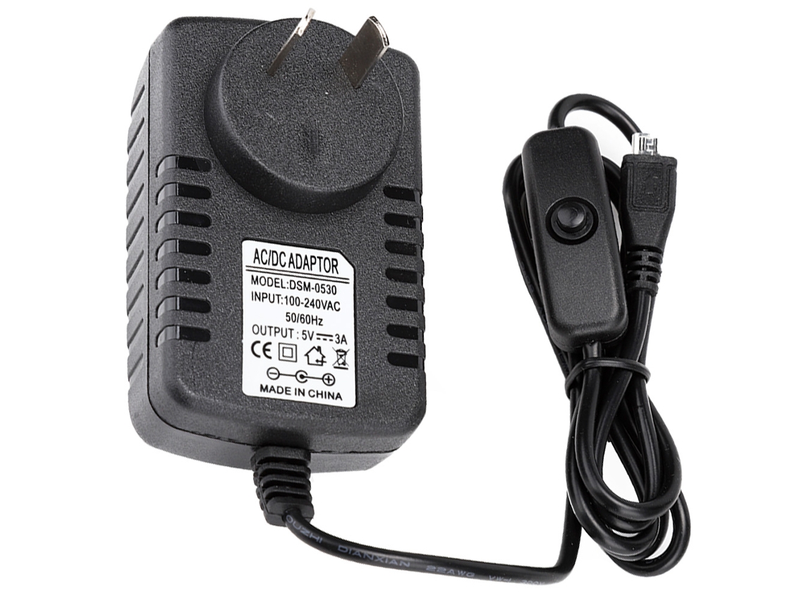 Adaptador De Corriente (con Interruptor 5v 3a Micro Usb Para Raspberry Pi)