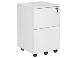 Mueble de oficina BELIANI Johnson de Tablero de fibra Blanco 40x40x62