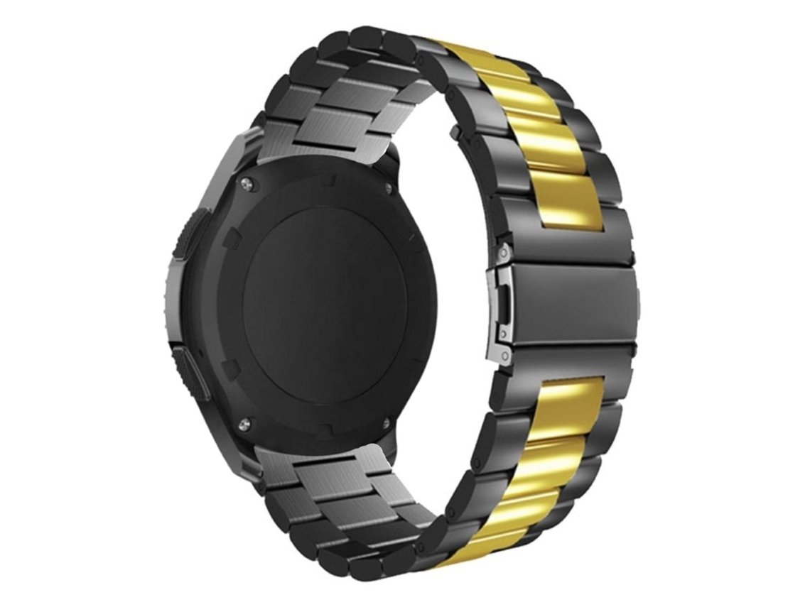 Correa Acero para Garmin Forerunner 645 Negro y Dorado