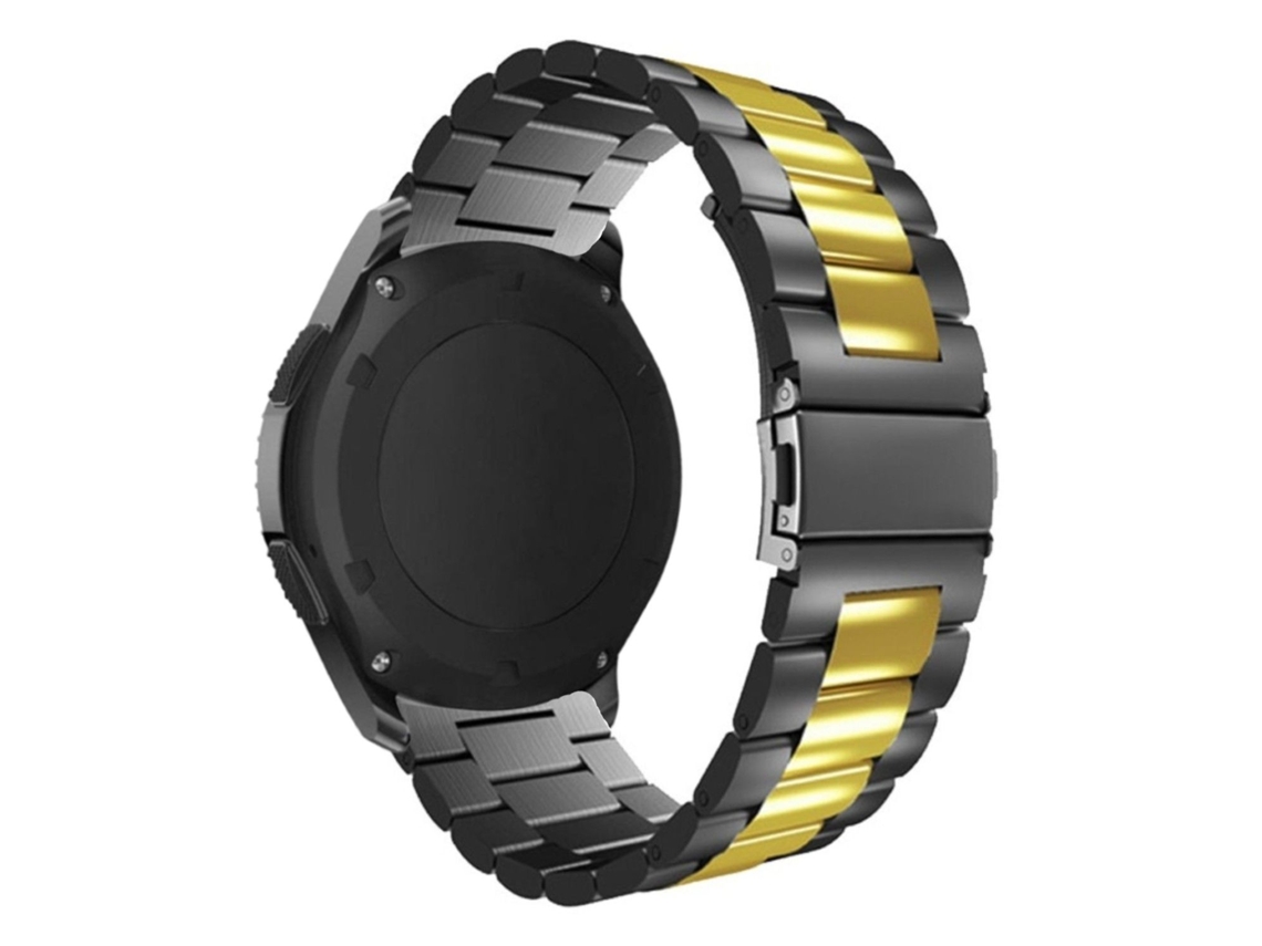 Correa Acero para Amazfit BIP U PRO Negro y Dorado