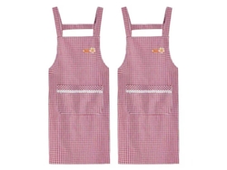 2 Piezas De Delantal De Algodón Nuevo Estilo Transpirable Y Resistente Manga Corta Cintura Ropa De Trabajo Para Adultos Cocina
