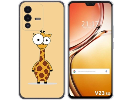Carcasa para Vivo V23 5G TUMUNDOSMARTPHONE Dibujos Jirafa Multicolor