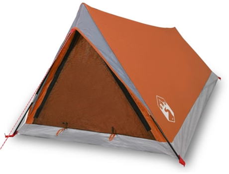 Tienda de campaña para 2 personas impermeable VIDAXL gris y naranja