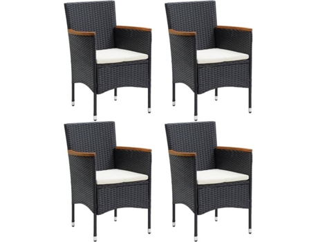 Conjunto 4 Silla de jardín VIDAXL (55x58x84 cm)