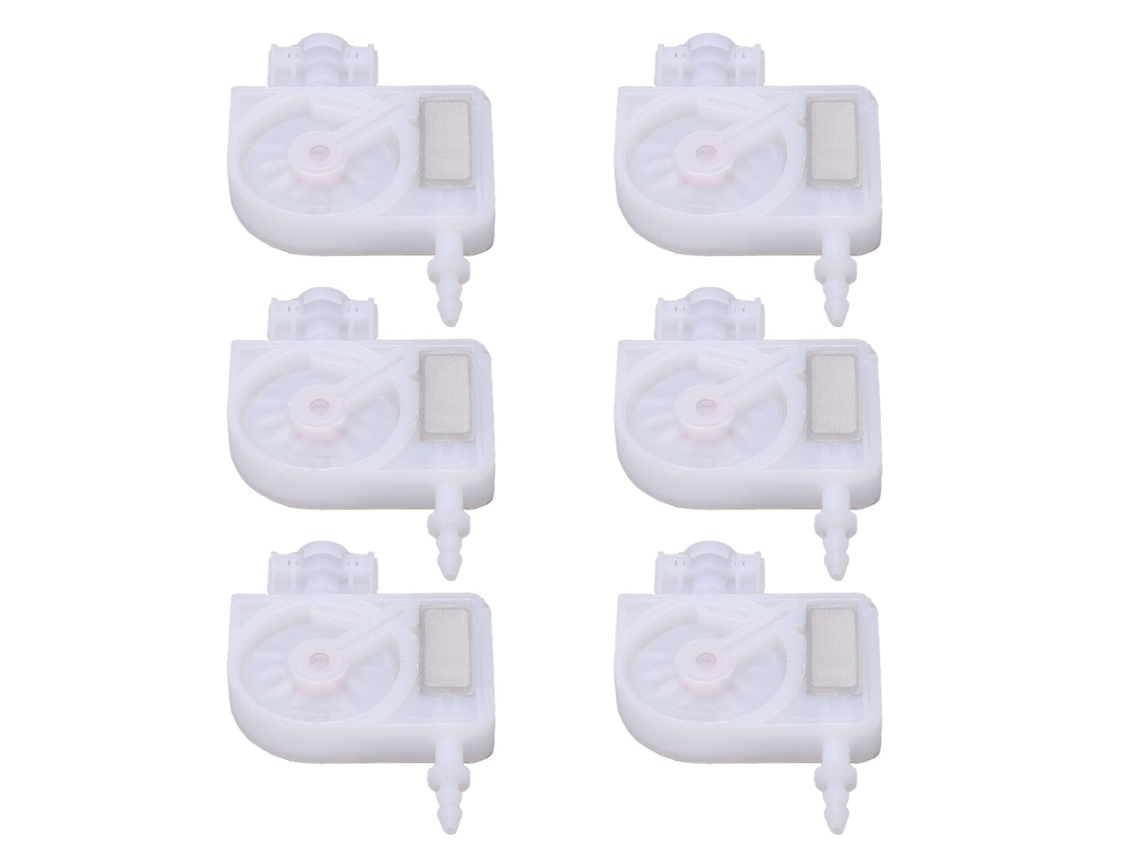 6 amortecedores de tinta para impressora 4880 DX5 DX6 DX7 4800 7800 7880 9800, reposição branco PP