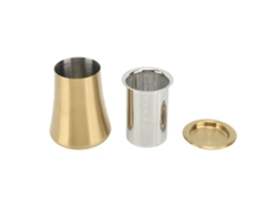 Taza de café con filtro de malla fina de acero inoxidable 304 dorado para el hogar
