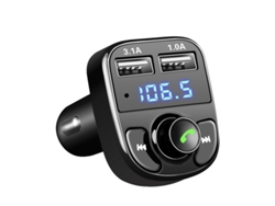 Transmisor de FM YIZHOOD X8 Doble USB Bluetooth 5.0 manos libres negro
