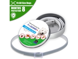 Collar antiparasitario para perros, 8 meses de protección, aceites esenciales naturales, resistente al agua y ajustable a todos los tamaños.