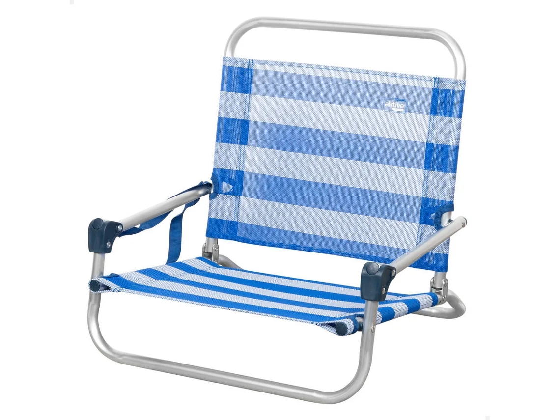 AKTIVE Silla de playa plegable pequeña marinera c/asa de hombro