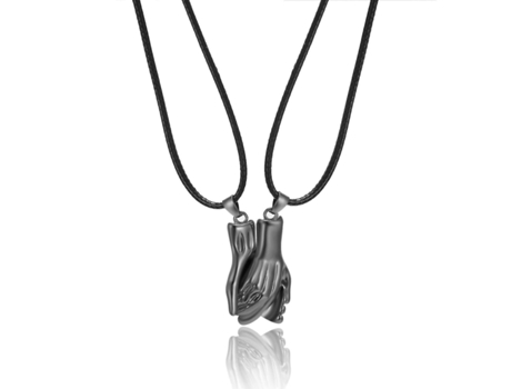 Dos almas un corazón collares colgantes para pareja, collar de parejas magnéticas2pcs