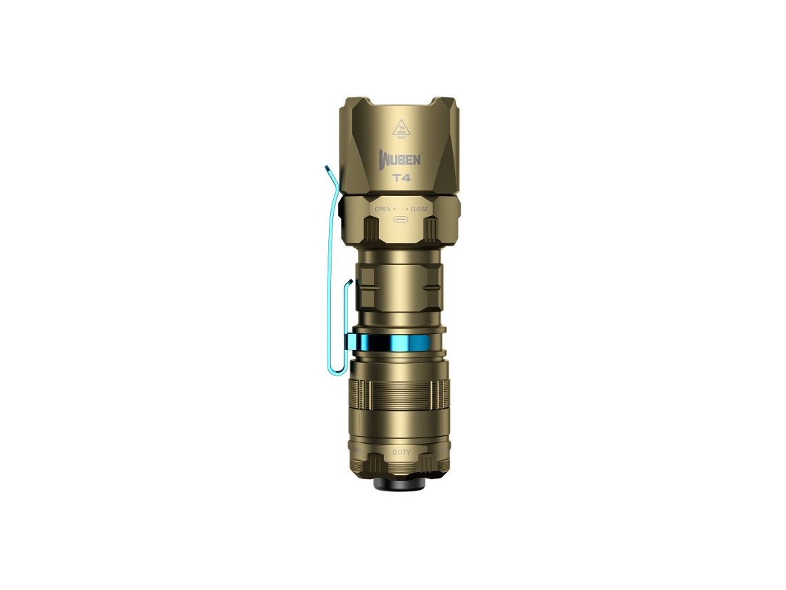 Linterna táctica Wuben T4 de 401 m, EDC, 850 lm, recargable por USB con batería, minilinterna LED potente.