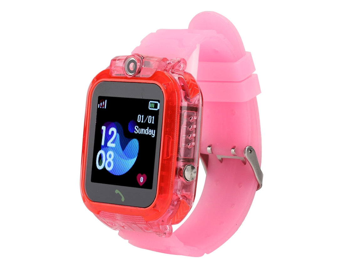 Reloj Inteligente Para Niños Impermeable Lbs Anti-pérdida Para Ios Android Rosa