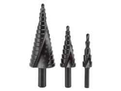 Juego de 3 brocas escalonadas cónicas en espiral HSS de 4" (32 mm) PRIMEROX