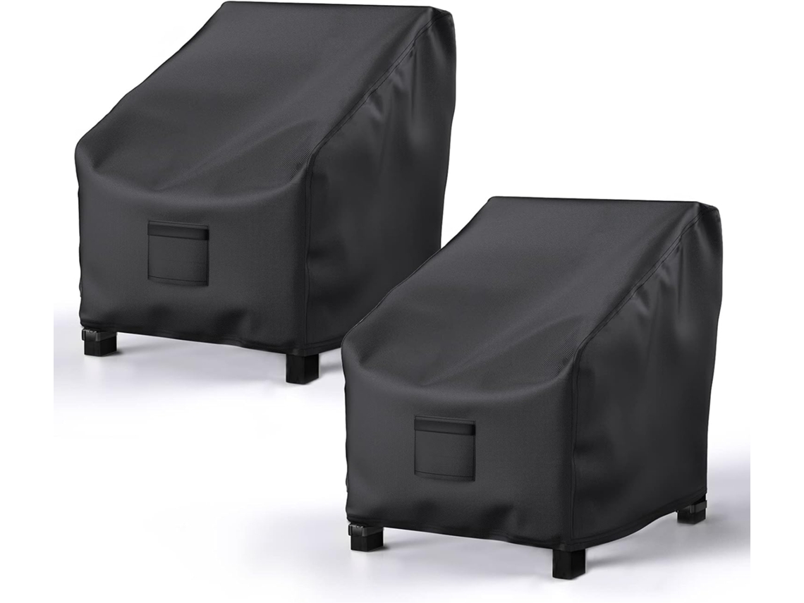 Fundas para sillas de patio para muebles de exterior, impermeables, resistentes a la intemperie, de tela Oxford con protección UV y ventilación.
