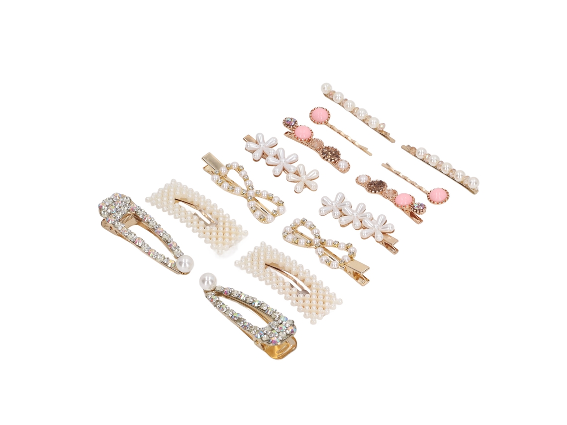 Juego De 14 Pinzas Para El Cabello Con Perlas De Imitación - Elegantes Pinzas Para El Cabello Para Mujer