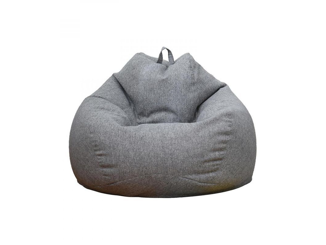 2026-funda De Sillón De Lona Para Adultos Y Niños Talla Extra Grande Sofá Cojín Lazy Lounger Interior 80 * 90 Cm Gris