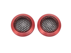 2 unidades de grade de proteção de metal para alto-falante de 54 mm para casa, carro e barco (vermelho)