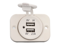 2026-cargador De Coche Usb Doble 2.1a 1a, Encendedor De Cigarrillos Con Luz Led Azul Para Moto Barco Dc12-24v