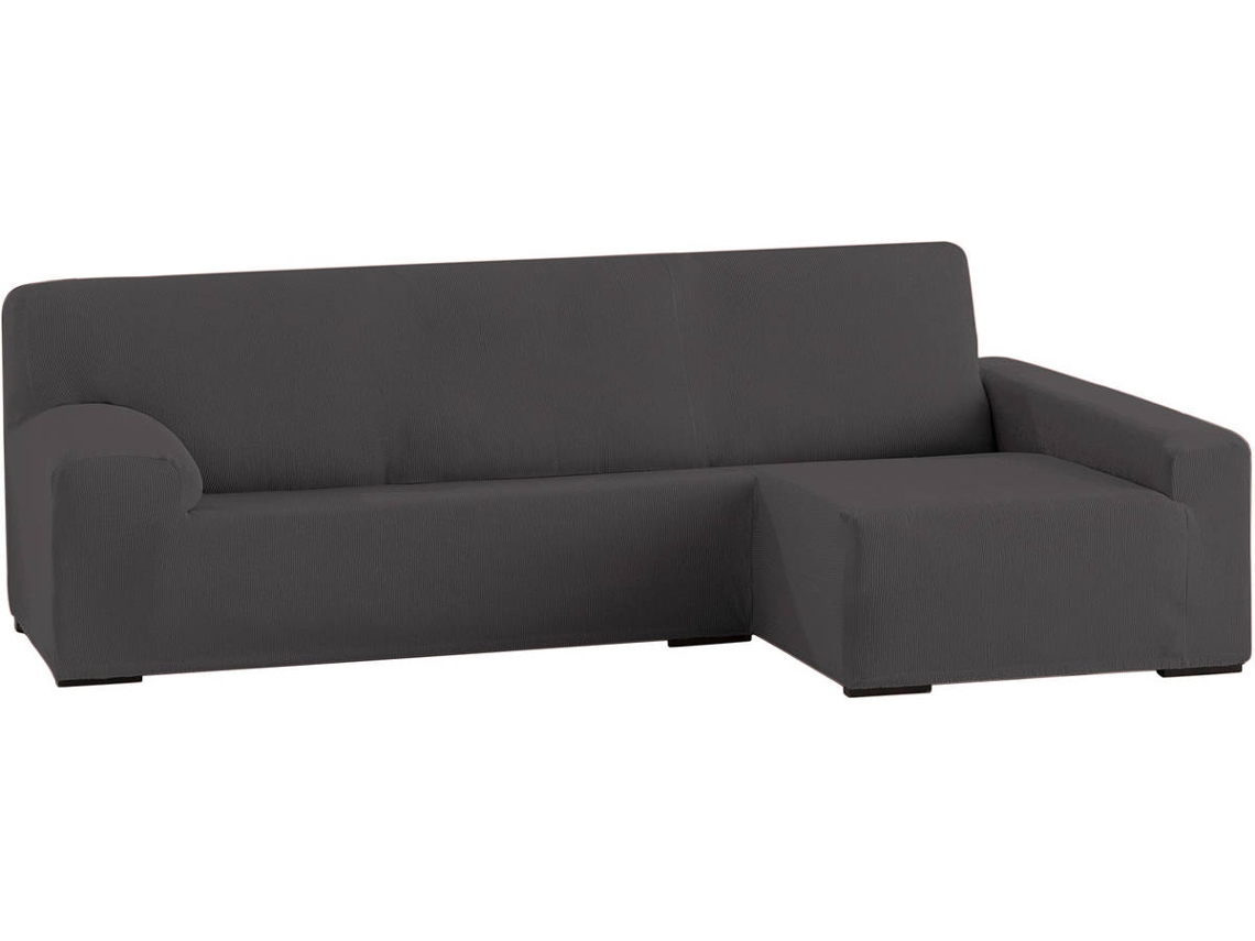 Funda Chaise Longue TODOPARAMICASA Ulises Gris (Brazo Derecho Largo -  250 - 310 cm)