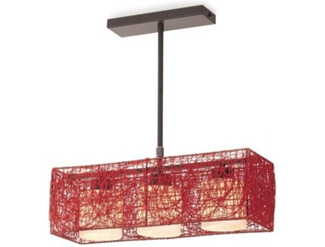 Lámpara de Techo CRISTALRECORD Alexandra (Rojo - E27 - 3 x 40 W - Acero)