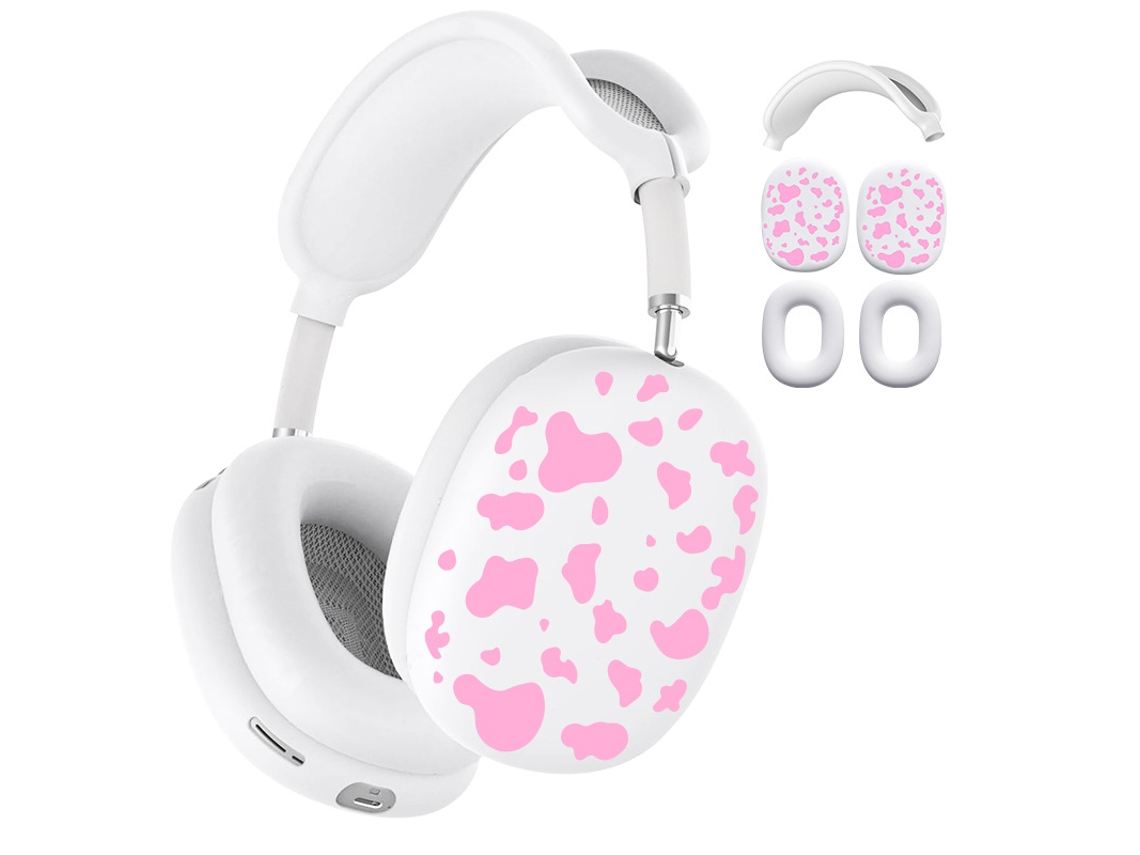 Funda De Silicona Para Airpods Max, Estampado De Vaca, Tpu Suave Resistente A Los Arañazos (rosa) Czhhmart