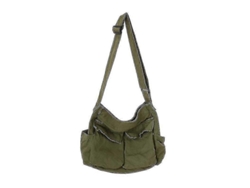 Bolso bandolera de lona, bolso hobo grande, bolso cruzado con múltiples bolsillos, bolso tote de lona para mujer y hombre