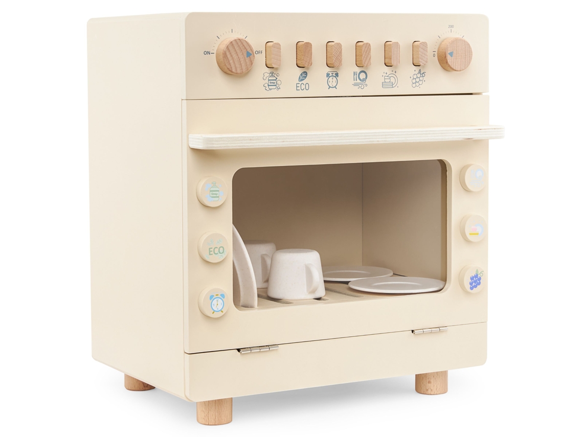 Juguete para lavavajillas, juegos de imitación, electrodomésticos de madera para niños mayores de 3 años, juguete de madera para niños MAMABRUM