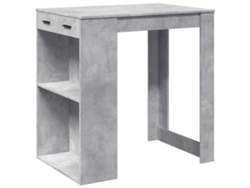 Mesa de bar de madera gris cemento de MAISON EXCLUSIVE (102x70x103,5 cm)