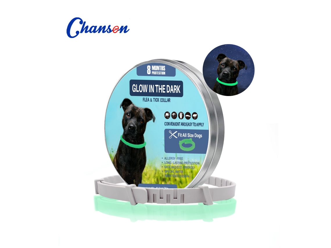 (perro Luminiscencia,62cm/24.4in)garrapata Pulgas Collar Ajustable Desparasitación Perro Gato 8 Meses Prevención Suministros Para Mascotas