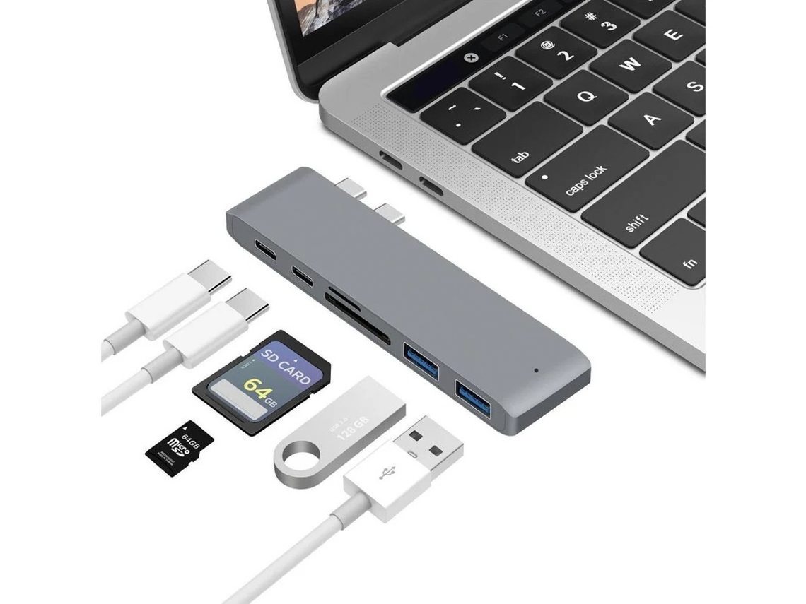 Adaptador Yizhood Xwd 8022 6 en 1, Gris