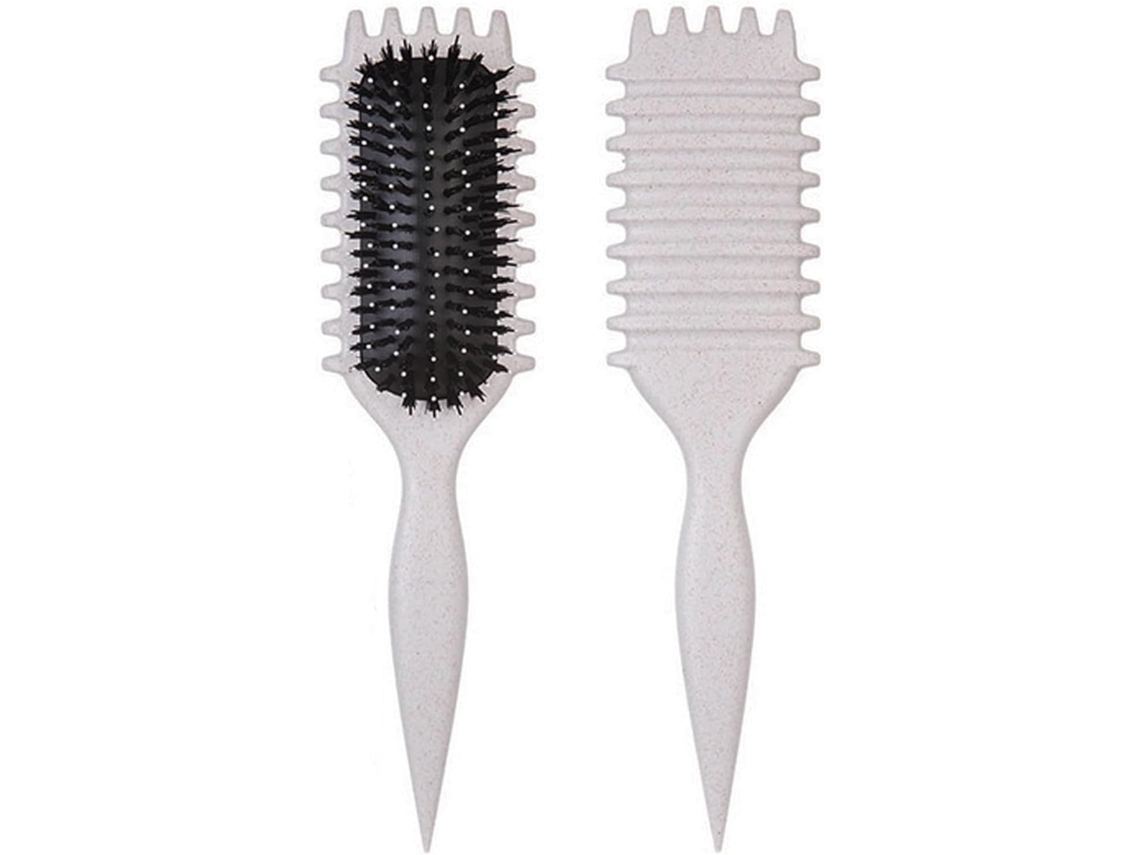 Cepillo De Cerdas Para Peinar Cabello Rizado, Blanco