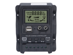 Controlador De Carga Solar Com Lcd E Usb Duas Portas Pwm 12v24v10a 130w-260w