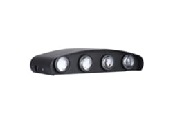 2026-lámparas De Pared Led 8w 4000k Marco Negro 8 Perlas Ip65 Impermeable Para Dormitorio Oficina Hotel