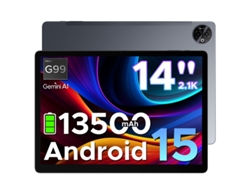 Tableta Doogee Tab E3 Max de 14 pulgadas con Android, 15/32 GB de RAM, 256 GB de ROM, GPS, batería de 13500 mAh, 4 GB de RAM, LTE