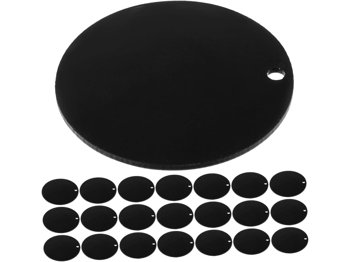 60 discos redondos de acrílico en blanco para decoración, llaveros y platos DIY (Hazlo tú mismo)