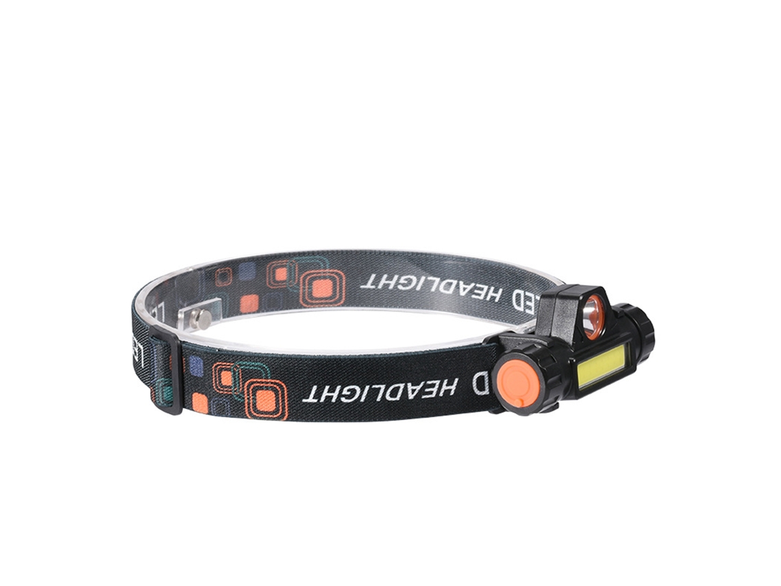 2026-linterna Frontal Recargable Q5+cob Luz Brillante Para Senderismo Camping Pesca Ajustable 90 Grados