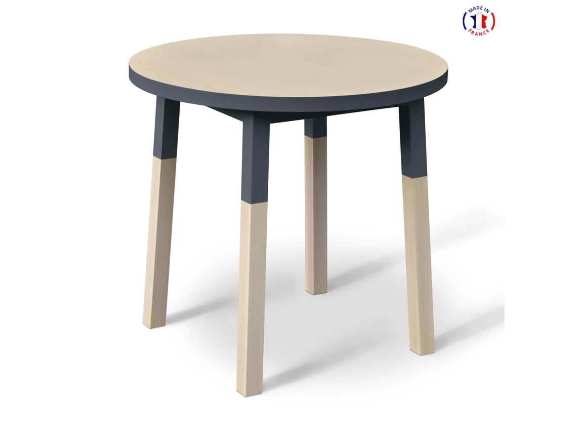 Mesa Redonda MON PETIT MEUBLE FRANÇAIS (Gris Chocolate Tanis - Madera - 100 x 75 x 100 cm)
