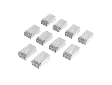 Conector de Red HAMA Cat-6A 10 Gbit/s Blindado 10 Unidades Transparente