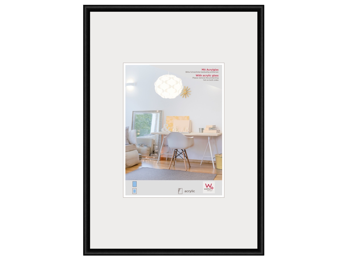 Marco New Lifestyle plástico F. Cristal artificial negro 50X70 MY PERFECT DESIGN