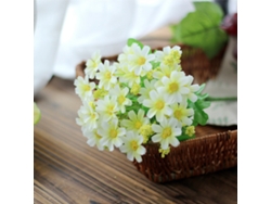 Margarita Artificial, Sin Flor, 28 Unidades, Decorativa, Ecológica, Blanca.