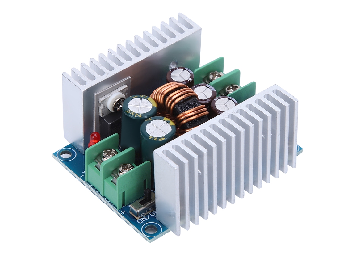 2026velora - Módulo de alimentación reductor de corriente y voltaje constante con amperímetro, DC6-40V a DC2-36V, 20A, 300W