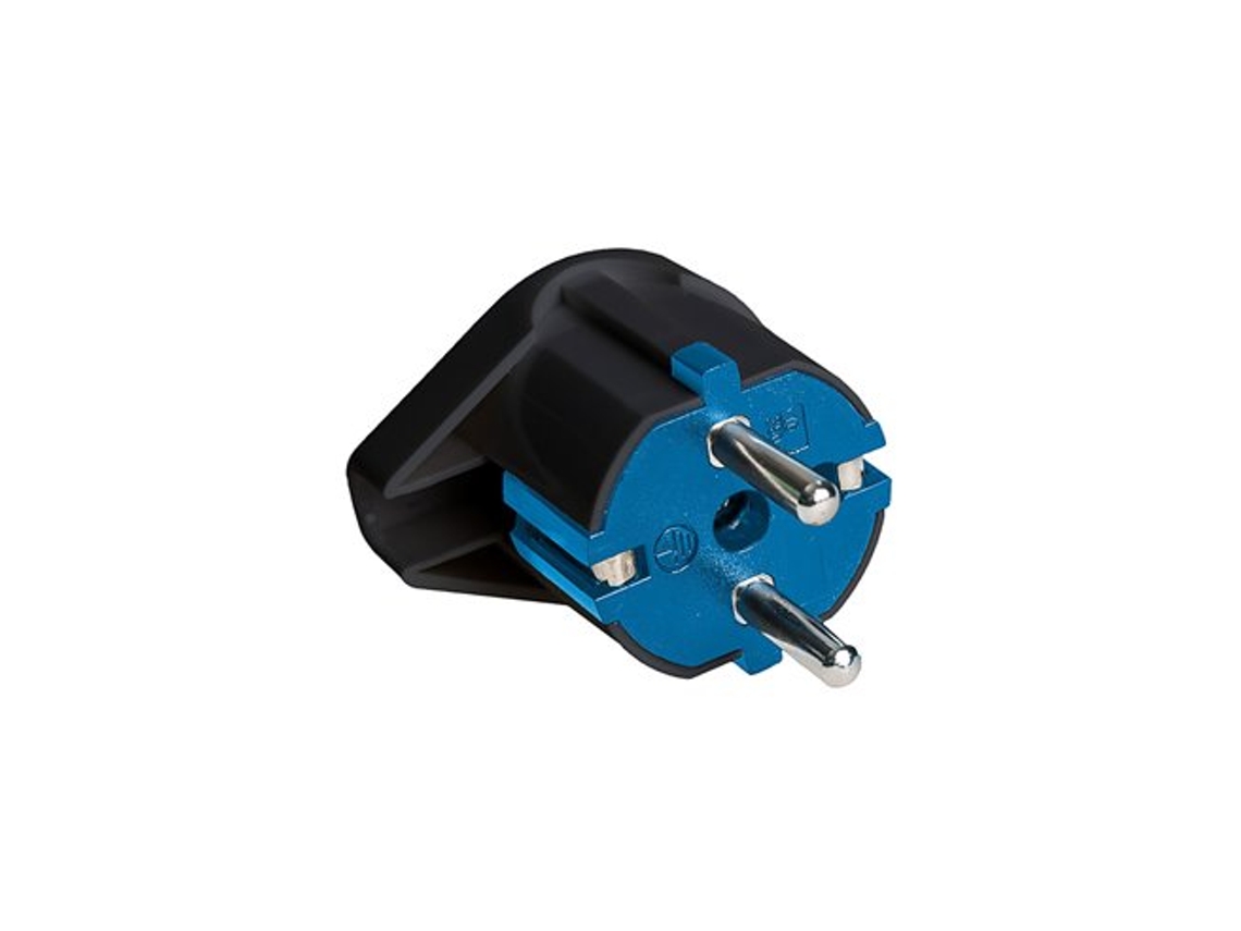 Clavija Schuko Con Salida Lateral 16a 250v T/tl 4,8mm Negra Solera 6566n