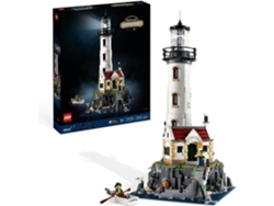 LEGO Ideas: O Farol Motorizado Modelo para Construir Ideia de Presente Decoração de Casa com Minifiguras de Marinheiro Atividade Manual
