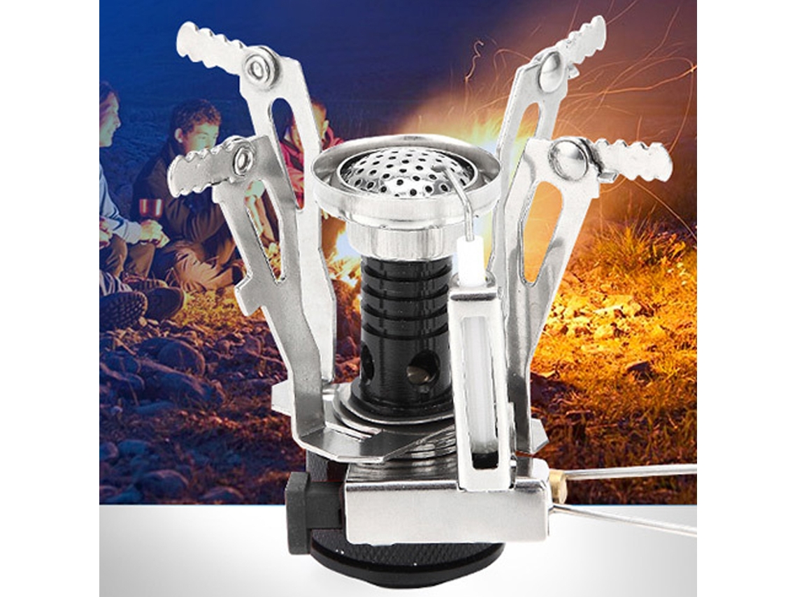Hornilla De Gas Plegable Portátil En Miniatura Para Camping, Ideal Para Cocinar Al Aire Libre En Picnics, Con Quemadores.