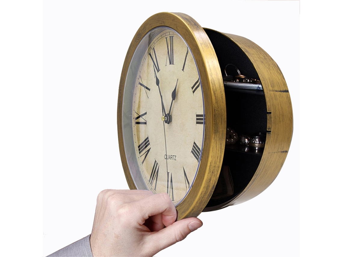 Reloj De Pared Con Compartimento Oculto Para Guardar Dinero, Joyas Y Objetos De Valor.