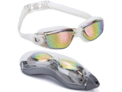 Gafas De Natación De Silicona A Prueba De Fugas Con Estuche Protector, Ajustables Para Hombres, Mujeres, Jóvenes Y Niños, Unisex, Ideales Para Triatló