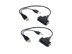 Adaptador USB para disco duro, rápido y estable, compatible con SSD y para transferencia de datos en portátiles. Gokoco (2 unidades)