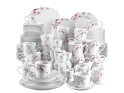 Juego de vajilla de porcelana, elegante diseño de plantas, servicio para 6 personas, 100 piezas OEM
