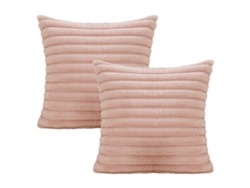 Funda De Almohada De Felpa Polar De Doble Cara, A Rayas