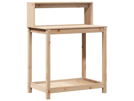 Mesa de plantación con estantes madera pino VIDAXL (82,5x50x109,5cm)